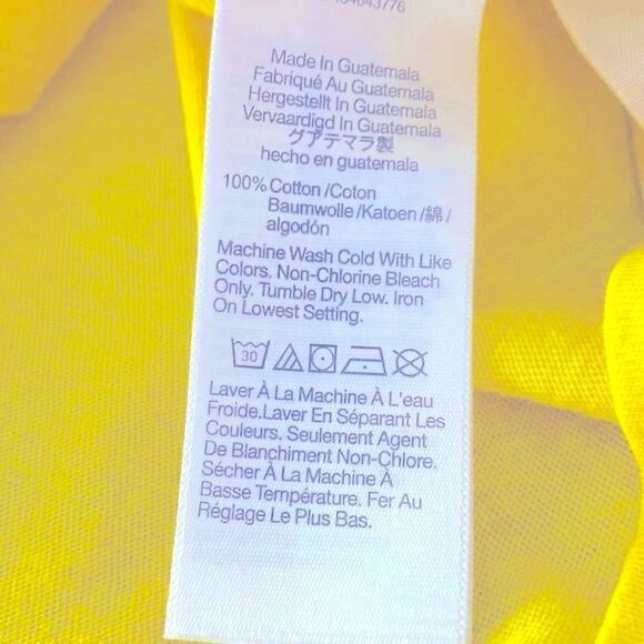 NWT Madewell Yellow T-Shirt Short Sleeves 100% Cotton Crew Neck Minimalist Chic - Picture 8 of 8